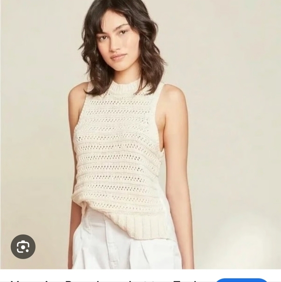 Veronica Beard Tops - Veronica Beard Sade Ivory Sleeveless Knit Tank